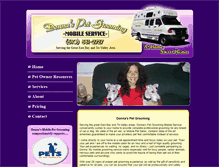 Tablet Screenshot of donnaspetgrooming.com